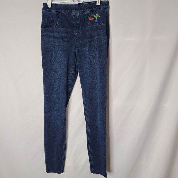 SPANX‎ Jean-ish Ankle Legging DIY Embroidered sz Small - Picture 1 of 8